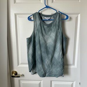 Athleta Zephyr Tank Top Green Print Size L